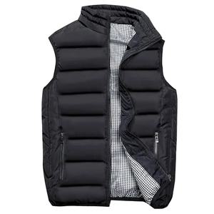 Vente en gros, veste polaire chaude et épaisse à fermeture éclair pour l'hiver, vêtements d'extérieur à bulles à capuche matelassés, vestes sans manches pour hommes - Product Image 1