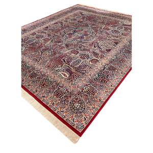 Alfombra de Lana Anudada a Mano Aalam Pae-5517, Color Marfil, 9x12, Rectangular, con Patrón de Medallón, Elegante Alfombra Tabriz para Sala de Estar, Cubierta para Auto, Viscosa - Product Image 2