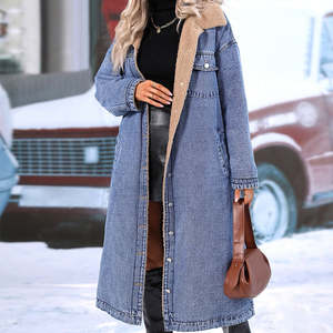 Chaqueta Vaquera de Moda Invernal para Mujer, Talla Grande, Al Por Mayor, OEM 2026, Abrigo Informal de Algodón Natural Cálido - Product Image 3