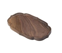 Klassieke elegante Japandi stijl handgemaakte gepolijste duurzame rechthoekige houten serveerblad (2 stuks) keuken eettafel ontbijt