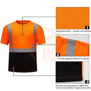 Vêtements de travail 100% polyester Chemises de sécurité fabriquées sur mesure Chemises de sécurité les plus vendues - Product Image 3