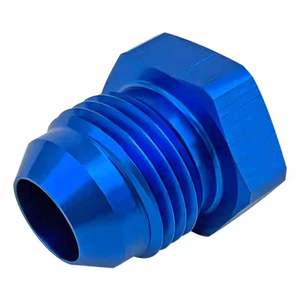 Adaptador de Combustible de Aluminio AN4/6/8/10/12/<span class=keywords><strong>16</strong></span> Puertos, Tapones Roscados Negros/Azules, Universal para Manguera Trenzada/Aceite/Agua/Línea de Aire - Product Image 4