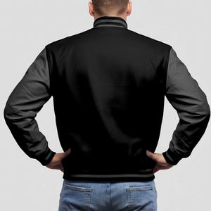 Unisex Winter Varsity Jacket <b>Covered</b> <b>Button</b> Closure Customized Color Logo Front Hooded Windproof Streetwear Style Outdoor Use - Product Image 3