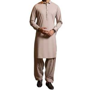 Ensemble Kurta pour homme avec col rabattu, design ODM, dernière mode, vêtements de mariage et de fête, pantalon Shalwar, costume 2 pièces pour homme - Product Image 1