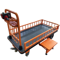 Heavy Duty Personalizable 500kg 300kg Capacidad Carro eléctrico Carro de mano Plataforma de acero de cuatro ruedas Construcción de uso industrial