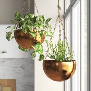 Macetas de metal colgantes negras de diseño fantástico para uso en exteriores e interiores para decoración del hogar y del hotel a precio barato - Product Image 2