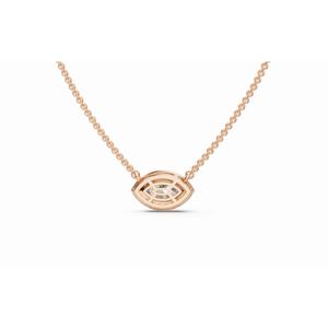 จี้เพชรทรงมาร์ควิส พรีเมียม สำหรับดวงตาคุณ  เพชรเลี้ยงในห้องปฏิบัติการ  0.647 กะรัต  ทอง 9KT 14KT 18KT  เครื่องประดับทองคำ  ขายส่ง B2B ส่งออก - Product Image 4