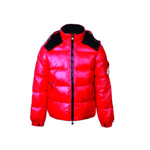 Chaqueta Acolchada de Alta Calidad para Hombre, Estilo Moderno 2025, Color Rojo Brillante, Tejido de Lana Peinada, Resistente al Viento, Relleno de Algodón, Cierre de Cremallera, Estilo Urbano - Product Image 5