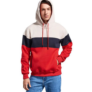 Poids lourd personnalisé pour pulls à capuche imprimés bouffants Basics Design de blocs de couleurs mélangées en coton avec épaule tombante Boxy pour l'hiver - Product Image 6