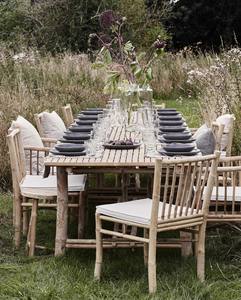 Elegante mesa de comedor de bambú con diseño europeo moderno ecológico para sala de estar sofá muebles hogar apartamento Hotel Villa - Product Image 1