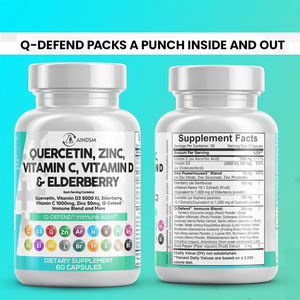 Capsules de Quercétine, Zinc et Vitamine C de dernière génération, capsules végétariennes de Quercétine, capsules de Quercétine pour soutenir le système immunitaire, capsules dures - Product Image 3