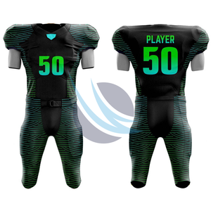 Ensemble maillot et pantalon de football américain à manches courtes et à séchage rapide conçu sur mesure Nouveau style personnalisé pour hommes - Product Image 4