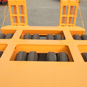 Semirremolque de Plataforma Baja de Alta Resistencia, Dos Líneas, Cuatro Ejes, Construcción de Acero de Alta Resistencia, Capacidad de Carga de 100T para Equipo Pesado - Product Image 3