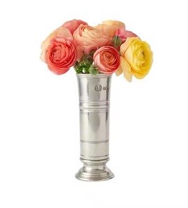 Vase à fleurs en métal simple fini or parfait pour les salons, la table à manger et les entrées - Product Image 5