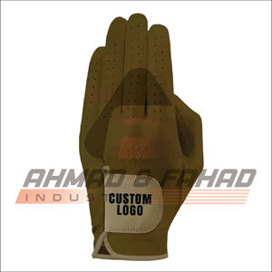 Gants de golf en cuir synthétique orange tous temps - Product Image 3