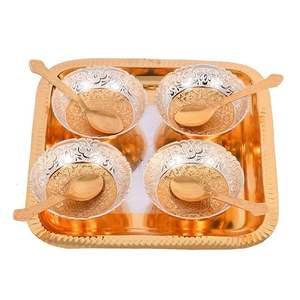 Designer Brass Fruit <b>Bowl</b> Handcrafted Decorative <b>Metal</b> <b>Bowl</b> for Home Table Centerpiece and Wedding Gift - Product Image 2