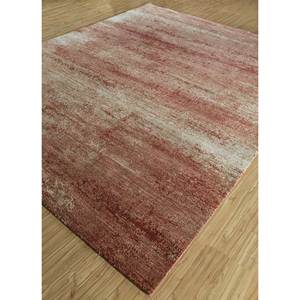 Kavi's Afterglow Collection AKWS-3002 Hand Knotted Wool & <b>Silk</b> Rug in <b>Red</b> & Orange Abstract Pattern for Home Use - Product Image 2