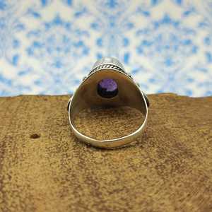 Anillo de diseño de lujo de piedras preciosas de amatista púrpura natural artesanal bohemio, proveedor de joyería al por mayor hecho a mano - Product Image 3