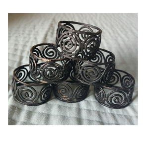 Iron Napkin Ring Holder Dinning <b>Table</b> Christmas Thanksgiving Birthday Party High Quality Metal Napkin Ring - Product Image 6