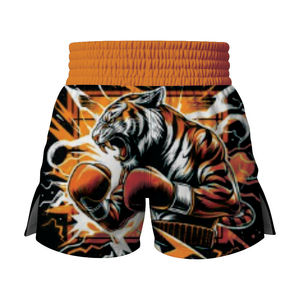 Pantalones cortos de MMA con bordado floral personalizado para hombre, entrenamiento de lucha, Kickboxing, compresión No Gi, cintura alta, transpirables - Product Image 2