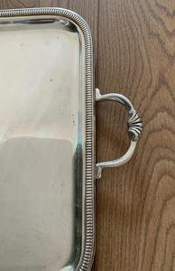 Plateau de service en métal pour décoration de mariage, poignées moulées, plateaux anciens faits à la main, forme rectangulaire, vaisselle de qualité supérieure pour la restauration - Product Image 5