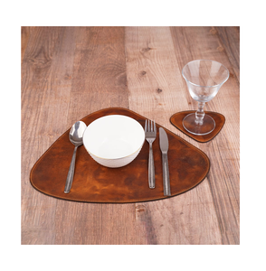 Andmade-Juego de tapetes y posavasos para mesa de comedor, mesa de centro de cuero para tapete, regalo de negocios - Product Image 3