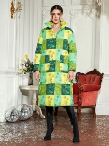 Gran oferta 2025, Chaqueta larga acolchada hecha a medida para mujer, prendas de vestir exteriores de punto transpirable de alta calidad, algodón con logotipo sublimado impermeable - Product Image 5