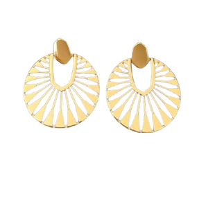 2025 American Popular Hammered Brass Jewelry <b>Earrings</b> for Women New Arrival <b>Handmade</b> <b>Earrings</b> Indian Western Fusion <b>Earrings</b> - Product Image 5