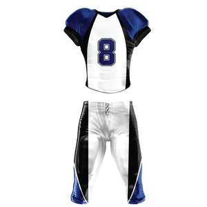 Uniforme de football américain OEM de haute qualité 2025, 100 % polyester respirant, séchage rapide, protection UV UPF 50, couleur unie pour équipe, taille plus - Product Image 1