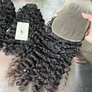 Commande personnalisée en gros 4x4 6x6 Extensions de cheveux humains Remy vietnamiens bruts non transformés Natural Wave Transparent pour HD Lace - Product Image 5