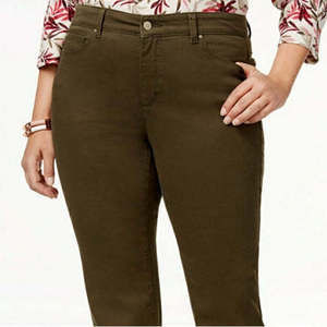 Jeans casual da donna Style & Co, verdi, a gamba dritta, alla moda, con controllo pancia, vita media, taglie forti, taglia 4 - Product Image 3