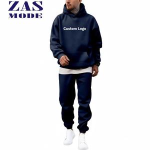 Casual <b>Men</b> Two Pieces Sets Oversize Hooded <b>Sweatshirts</b> Trouser Tracksuits Autumn Winter Fleece Female Warm Hoodie Unisex - Product Image 1