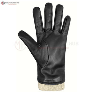 Gants en cuir d'hiver pour femmes Oem personnalisés de haute qualité doublés de laine gants de mode en cuir chauds coupe-vent pour l'extérieur - Product Image 2