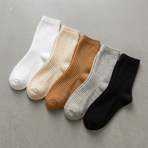 Chaussettes mi-mollet côtelées en tricot pour femme, mélange de coton, conception brevetée à angle droit de 90 degrés, antidérapantes, ajustement confortable pour - Product Image 1