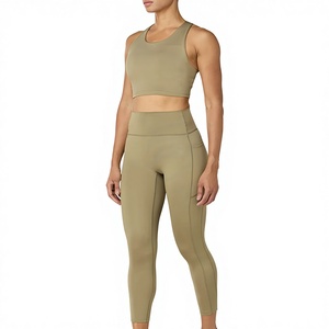 Women Fitness Yoga Set Activewear Sports <b>Bra</b> and High Waist Leggings Gym Clothing Custom Logo & Design OEM Service - Product Image 1