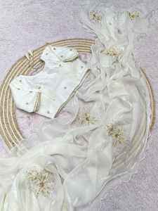 Boutique indienne dernière exclusivité fantaisie vêtements ethniques Premium Fandy Satin Saree avec chemisier mariée fête porter Saree pour les femmes - Product Image 4