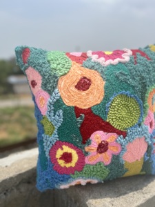 Luxury Decorative Sustainable 20X20 Inches Eco Friendly Colorful Handcrafted Cotton Throw <b>Pillow</b> Cover - Product Image 2