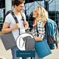Couverture de voyage compacte, couverture d'avion portable, pliable, 2 en 1, ensemble d'oreiller de voyage lesté avec logo personnalisé pour les vols