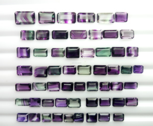 Piedra preciosa de fluorita natural, piedra semipreciosa pulida lisa, lote de piedra de fluorita de forma Rectangular Octágono - Product Image 4