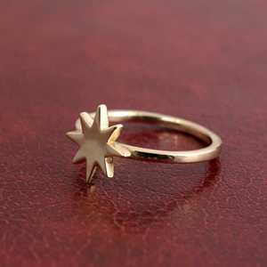 Minimal Brass Star <b>Ring</b> 18k Gold Plated <b>Dainty</b> Celestial Handmade Wholesale <b>Ring</b> for Women - Product Image 2