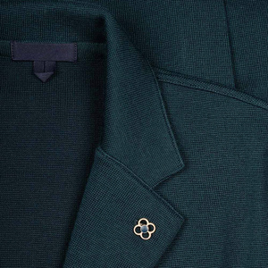 Blazer pour homme de bonne qualité, entièrement personnalisé, à simple boutonnage, respirant, anti-froissement, col en V, en laine/coton/polyester - Product Image 5