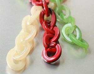 โซ่ตกแต่งผนังแบบเรซิ่น โปร่งใส โซ่ติดผนังแบบเปิด หัวเข็มขัดโซ่ สำหรับทำเครื่องประดับ DIY อะคริลิก พลาสติก โซ่คิวบัน สำหรับตกแต่งผนัง - Product Image 2