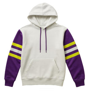 Sweat à capuche en molleton de coton 100% pour hommes, confortable et respirant, saison d'automne, teint en couleur unie, fabriqué au Pakistan - Product Image 2