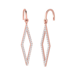 Rikhava Diamonds Boucles d'oreilles en or blanc de haute qualité Diamant étincelant Accessoire de mariage et de fiançailles Bijoux à la mode - Product Image 4