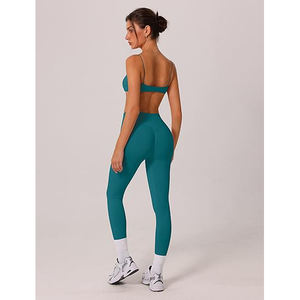 Ensemble de fitness, soutien-gorge de yoga sans couture, leggings taille haute, extensible, respirant, vêtements de sport pour femmes, entraînement en salle de sport - Product Image 2