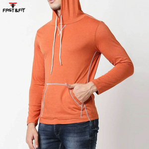 เสื้อฮู้ดดี้ผู้ชายสีพื้นน้ำหนักเบาขายดี คุณภาพสูง สำหรับฤดูหนาว ปักลาย ซักแบบสโตนวอช - Product Image 2