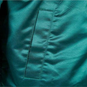 แจ็กเก็ตเบสบอลผ้าซาตินแขนยาวปักโลโก้ทีมบาสเก็ตบอลผ้ากำมะหยี่ - Product Image 4