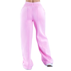 High Quality Custom Oversized Fit Wide Leg Jogger Terry <b>Fleece</b> Soft Fabric <b>Women</b> Sweatpants <b>Women's</b> Pants And <b>Trouser</b> 2026 - Product Image 2
