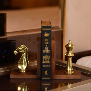 Modern Decorative Bookends Trending Stylish Holder for Bookshelf Office <b>Desk</b> Home Decor Accent Organizer - Product Image 3
