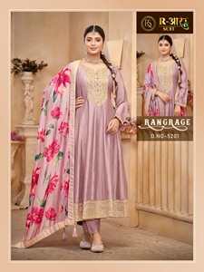 Robes de broderie indienne pakistanaise Anarkali pour femmes fantaisie Georgette Dupatta costume de travail pour tenue de fête - Product Image 3